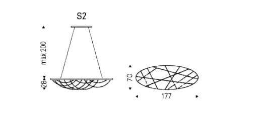 Стальной подвесной светильник с кристаллами Cattelan italia CRISTAL ARCH-00025103 - Вид №1