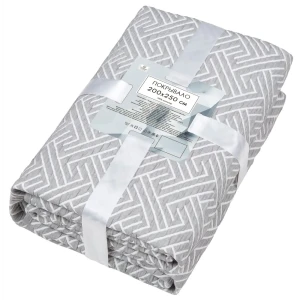 Покрывало Гео 200x250 см микрофибра цвет серый