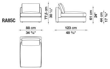 B&B Italia Модульный угловой диван из ткани Richard sun-id-1472345 - Вид №47