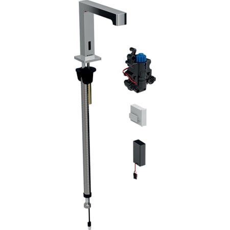 116.198.21.1 Смеситель для раковины Geberit Brenta, вертикальный монтаж, питание от батарей, с функциональным блоком для скрытого монтажа Geberit  - Вид №4