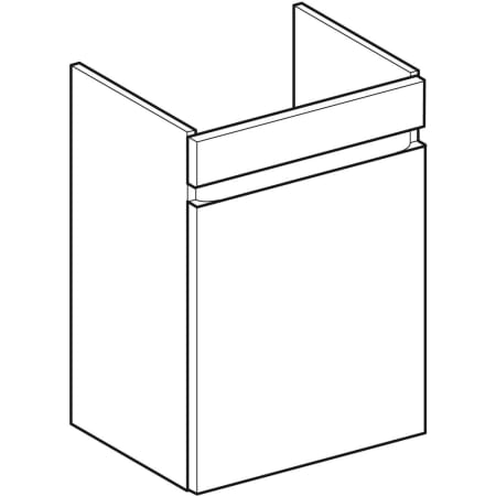 501.903.JK.1 Шкафчик для раковины Geberit Renova Plan, с одной дверью Geberit  - Вид №12