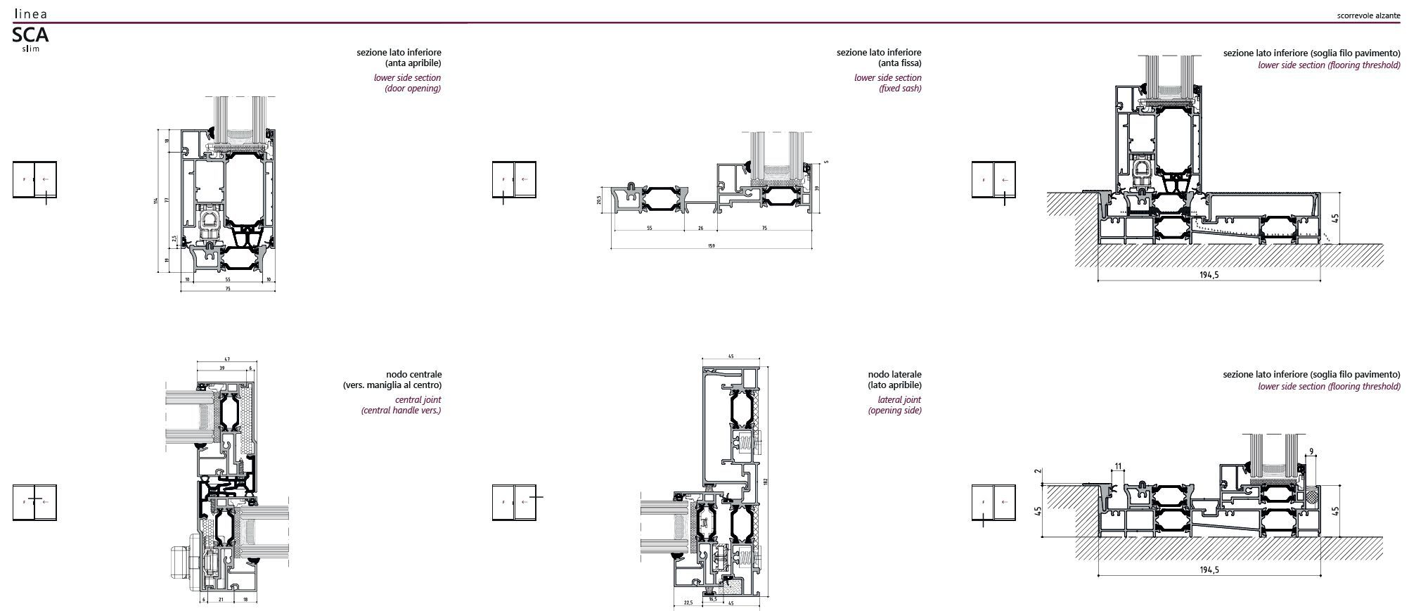 Алюминиевая раздвижная дверь-окно NURITH резюме ARCH-00108728 - Вид №9