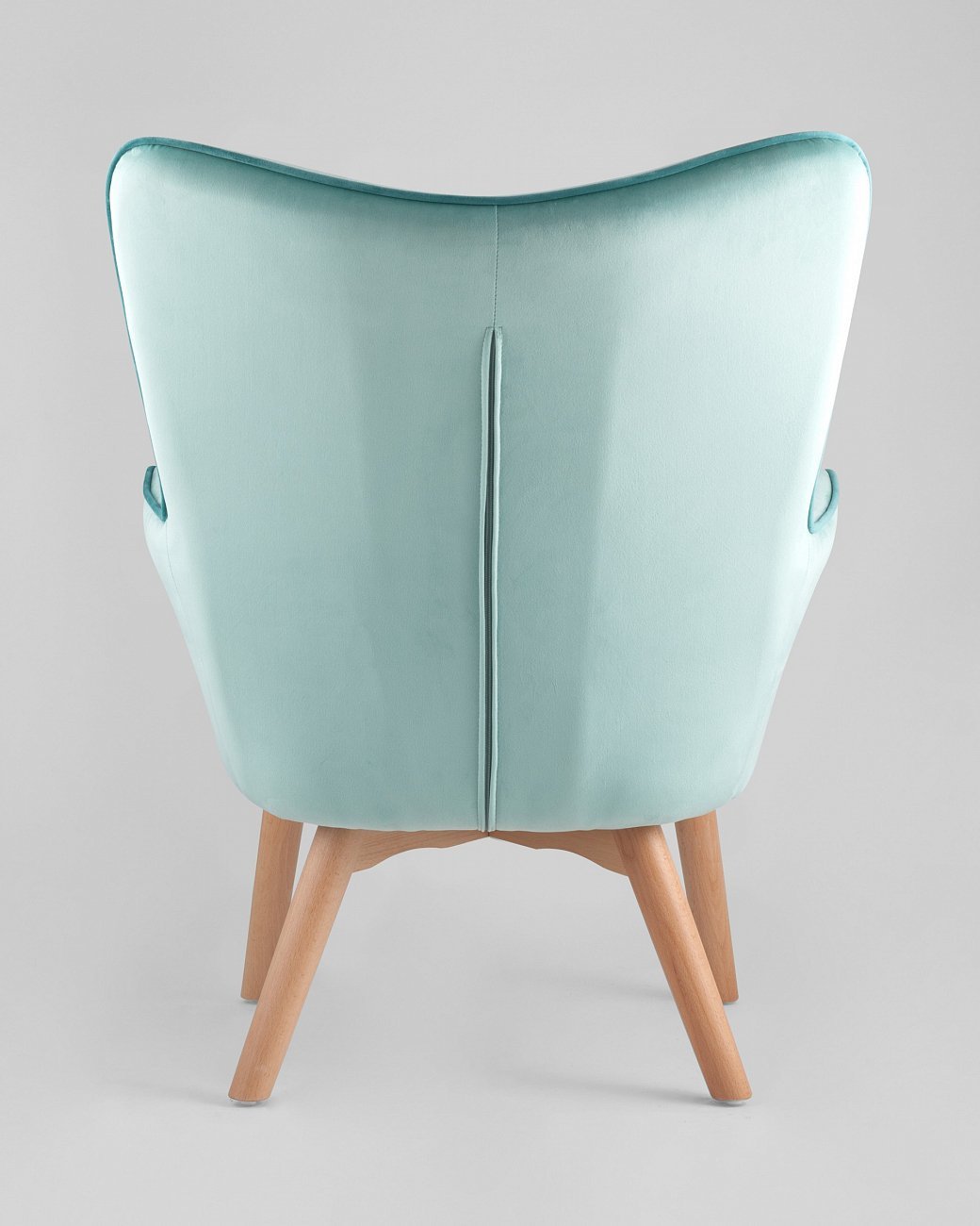 Кресло с мягкими подлокотниками мятное с деревянными ножками "Манго" STOOL GROUP ДИЗАЙНЕРСКИЕ 00-3946319 Голубой;зеленый  - Вид №5