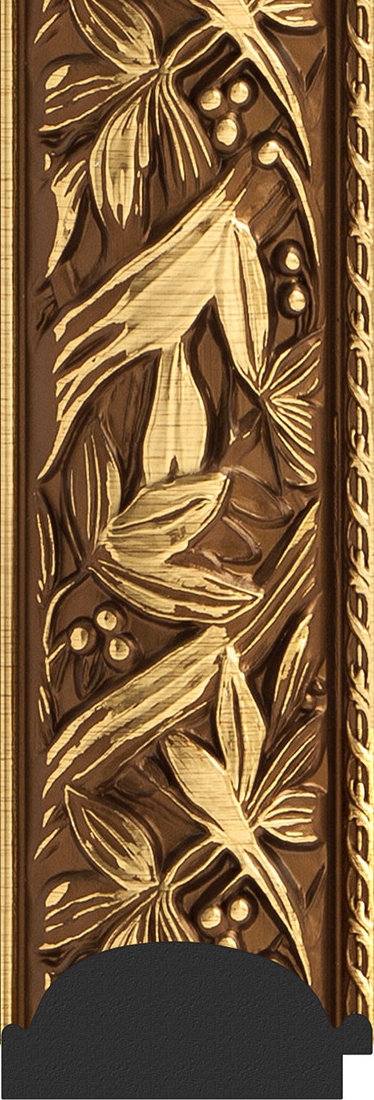 BY 3623 Зеркало с фацетом в багетной раме - византия золото 99 mm EVOFORM Exclusive - Вид №3