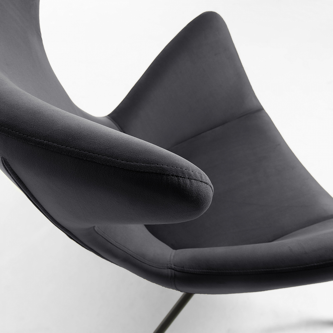 062478 Кресло Egg Vanda темно-серое CC0754J15 La Forma Chleo  - Вид №4