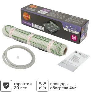 Нагревательный мат для теплого пола Equation 4 м2 600 Вт