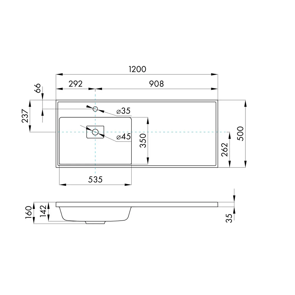 Раковина на стиральную машину Aquaton Лайн 120 см левая белая 83708337 STLM-2110464 - Вид №5