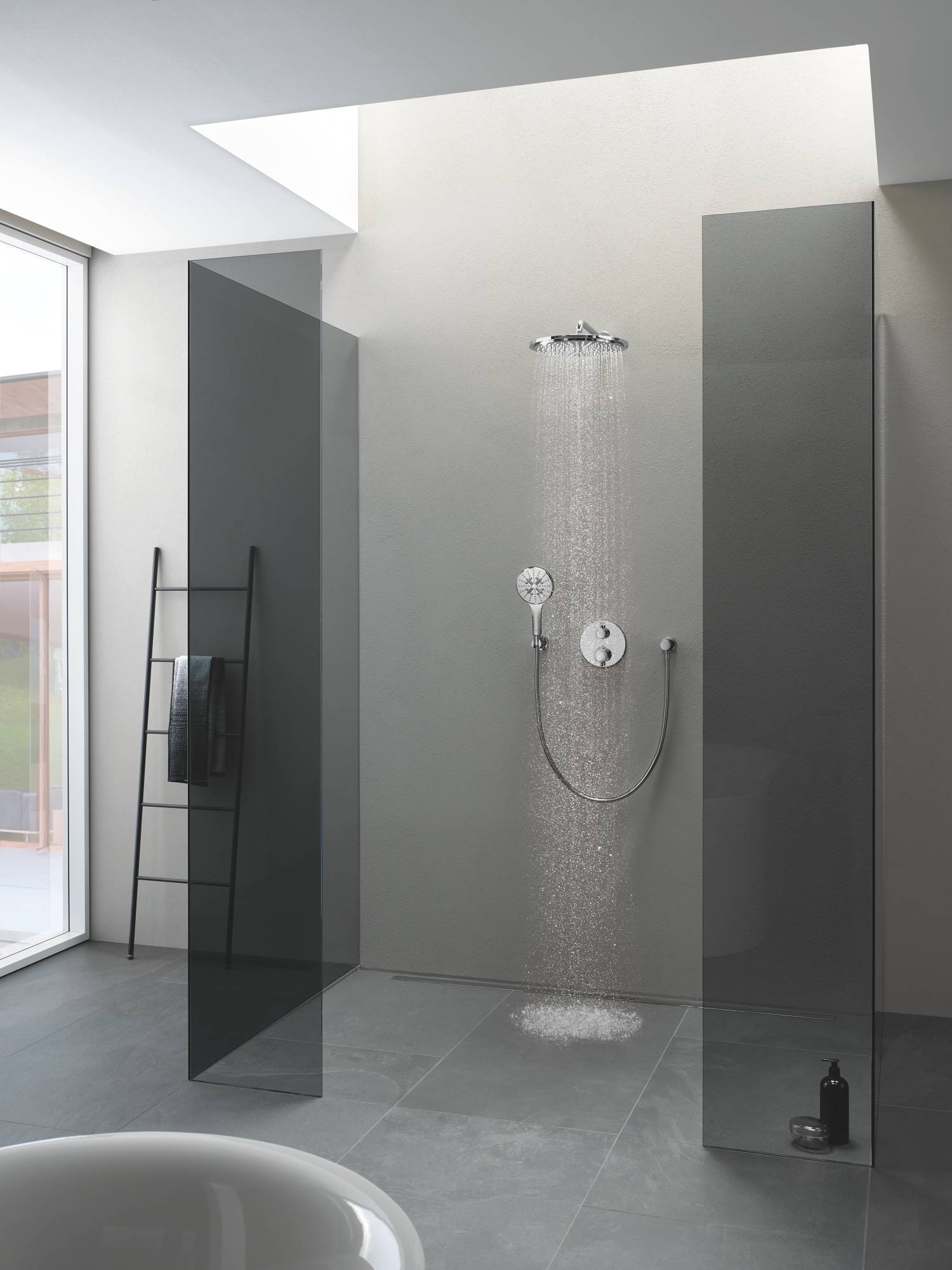 Ручной душ GROHE Rainshower SmartActive 130, 3 вида струй, хром (26544000) - Вид №11