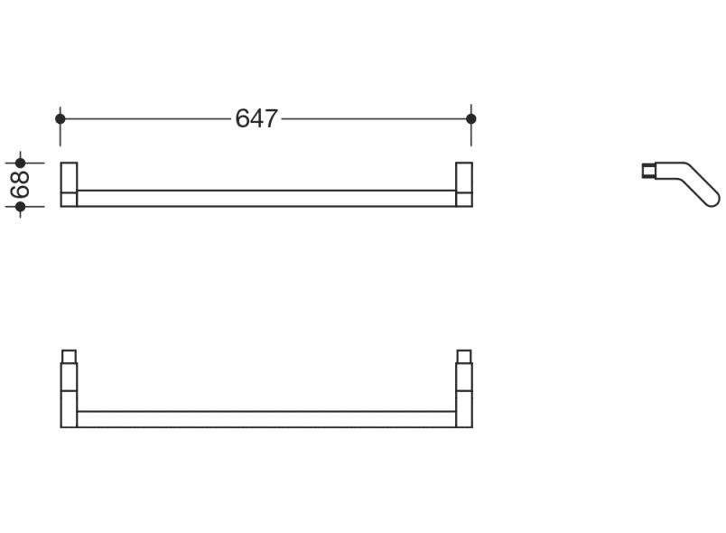 950.13.0021 ручка для умывальника HEWI USA Produkte  - Вид №8