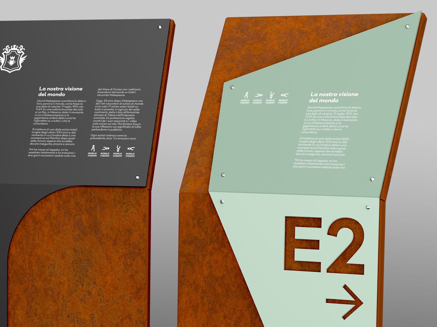 Стальная трибуна для общественных мест Corten™ Remor вывески парков ARCH-00099574 - Вид №1