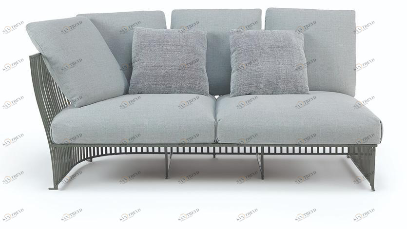 Ethimo Садовая кушетка из ткани и алюминия Venexia sun-id-1363088