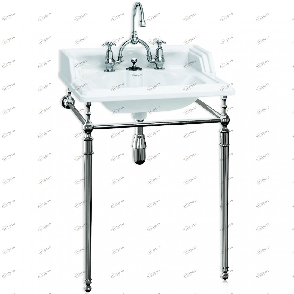 B14, T49A CHR Напольная раковина стоящая овальная Burlington Classic