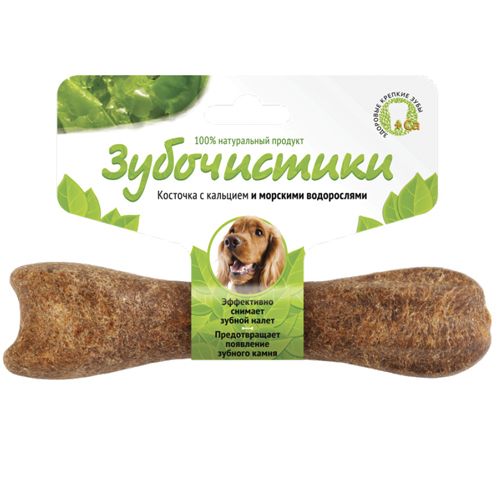 ПР0034092 Лакомство для собак для ср.пород со вкусом морских водорослей 95г ЗУБОЧИСТИКИ 