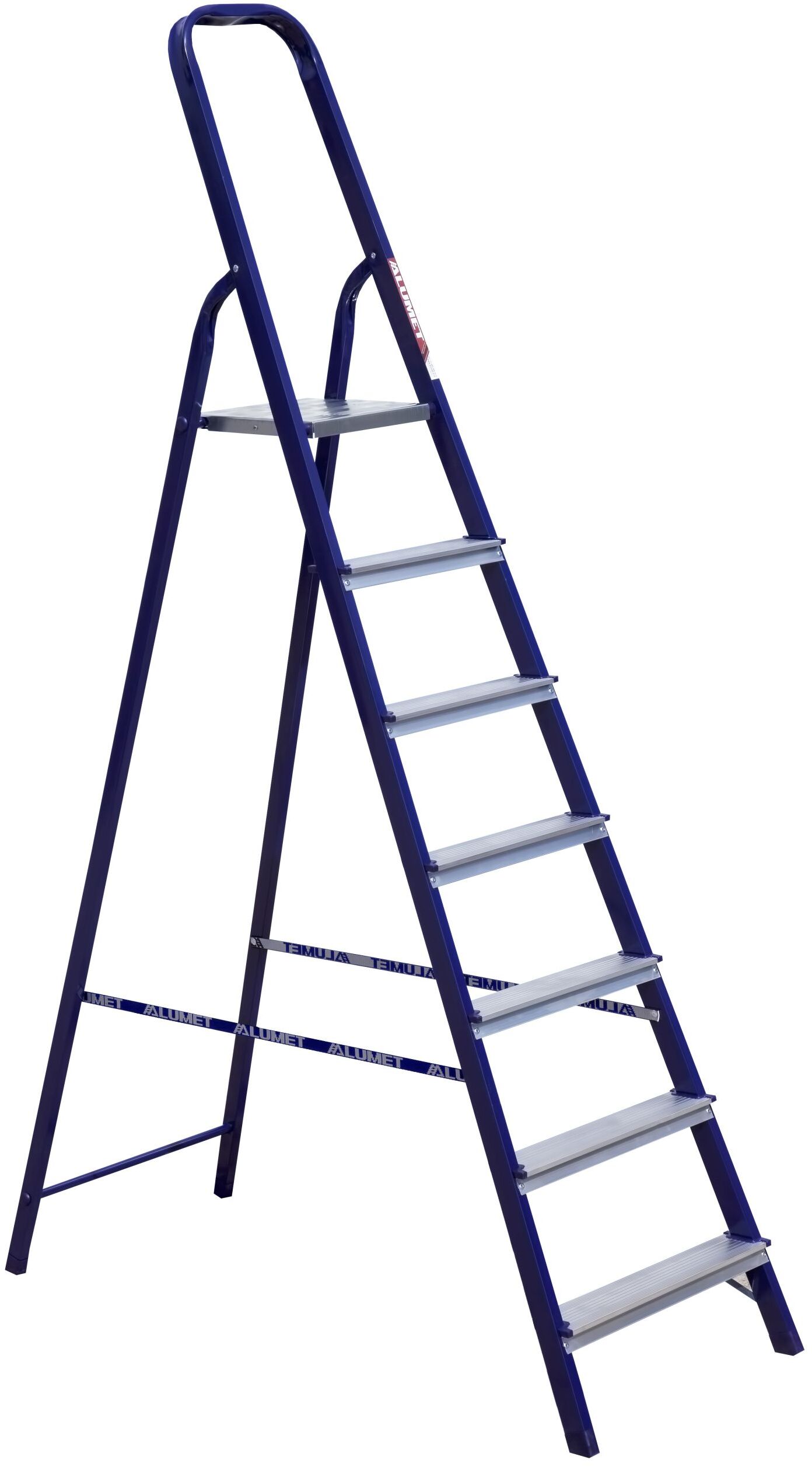 Стремянка стальная с алюминиевыми ступенями M 8407
