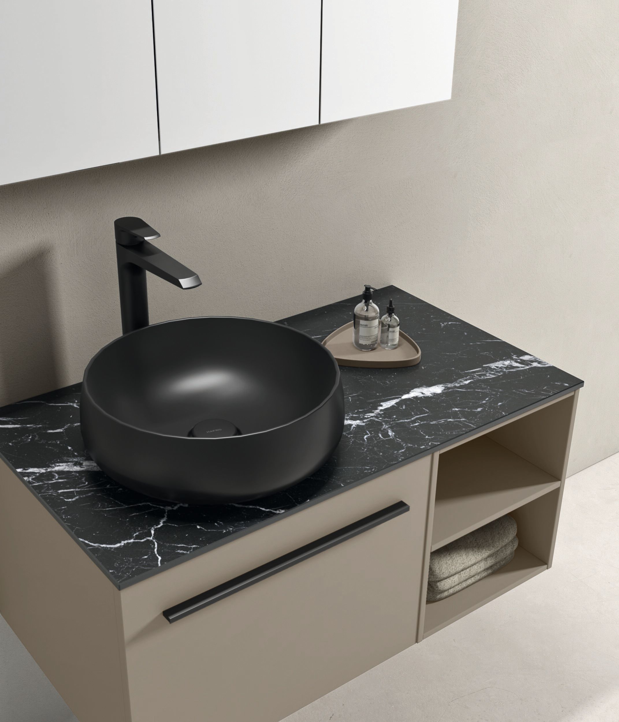 Подвесной туалетный столик с зеркалом Gruppo Geromin капля ARCH-00132155