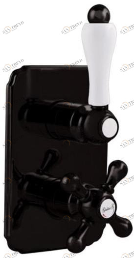 Rubinetteria Giulini Термостатический смеситель для душа на 3 отверстия с тарелкой Classic revolution - praga F8283-prce