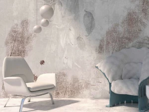 YO2 Флизелиновые обои с металлическим мотивом Botanic drops