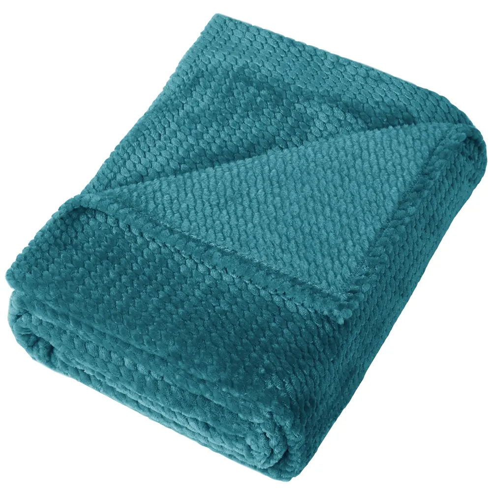 Плед Ryazan 140x200 см искусственный мех цвет бирюзовый СТОЛИЦА ТЕКСТИЛЯ STLM-2008660