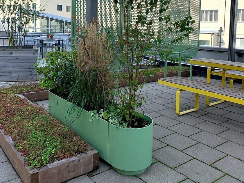 VESTRE Прямоугольная кашпо для общественных мест из стали с порошковым покрытием Pop sun-id-1413804 - Вид №8