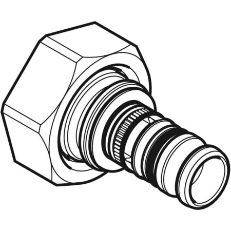 612.623.00.5 Соединение Geberit Mepla для коллектора под евроконус Geberit  - Вид №1