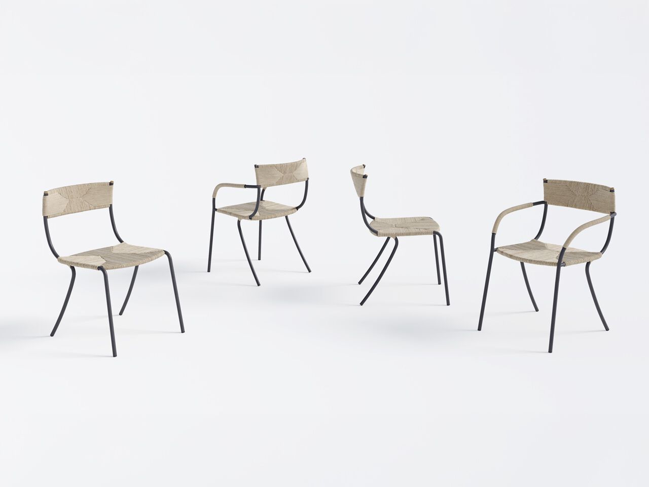 Стул из бумажной веревки с подлокотниками Pianca ELIDE ARCH-00100633 - Вид №1