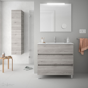 26573 SALGAR Мебель для умывальника FUSSION LINE 900 3 ящика BAY PINE 897 x 868 x 450 мм Лавровая сосна