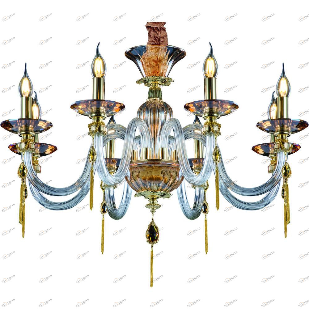 Подвесная люстра Divinare Mona 5126/07 LM-8 DIVINARE ДИЗАЙНЕРСКИЕ, MONA AMBER 074979 Коричневый 