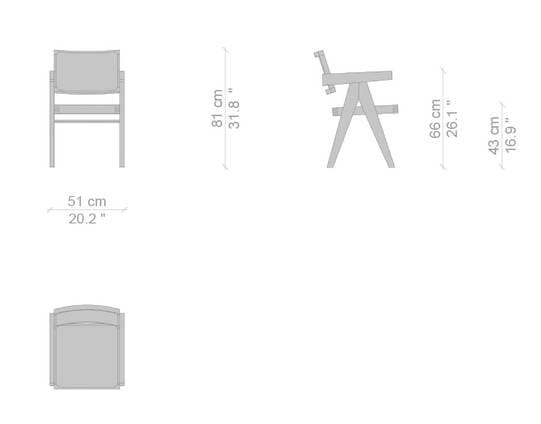 Венский соломенный стул с подлокотниками CASSINA Капитолийский комплекс ARCH-00146487 - Вид №3