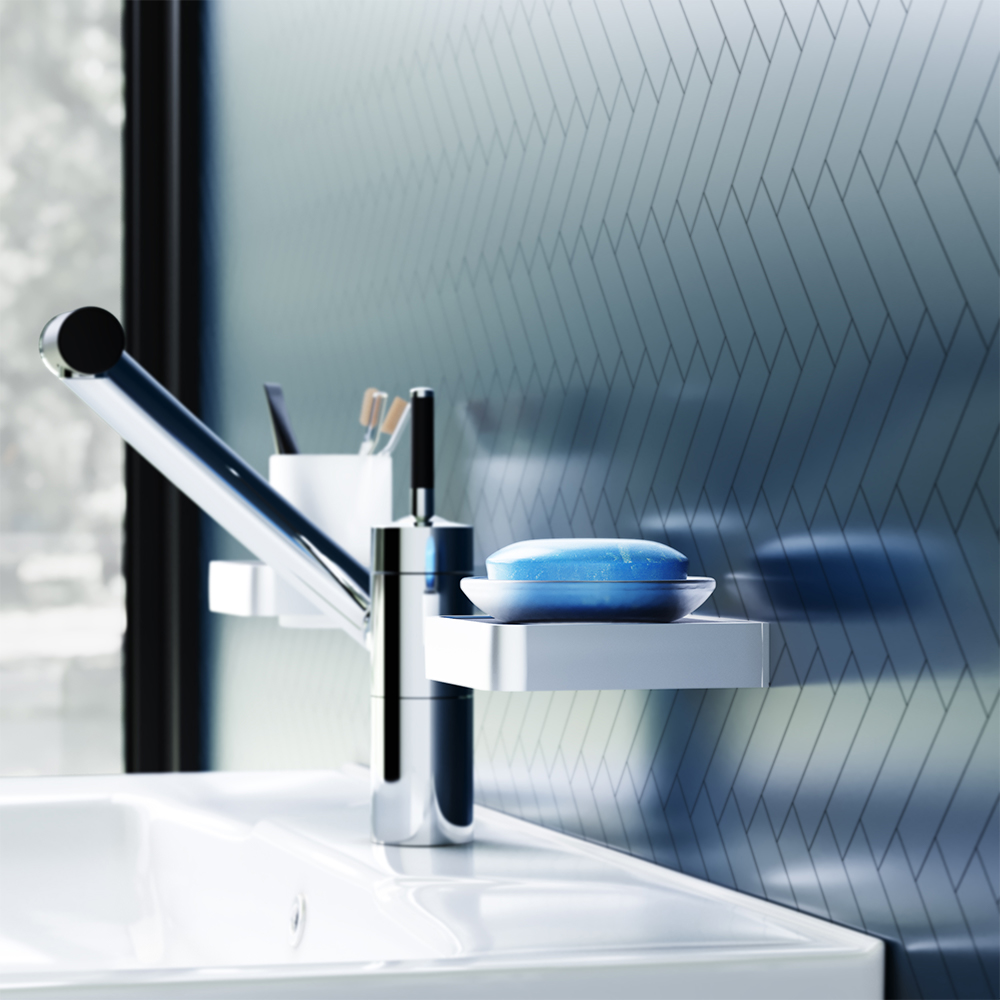 DA7734200 Стеклянная мыльница с настенным держателем Damixa Jupiter - Вид №3