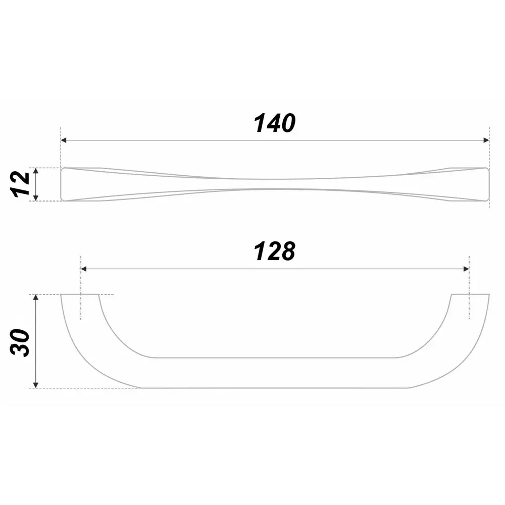 Мебельная ручка-скоба RS442BAZ.4 античный цинк 128 мм BOYARD STLM-2137939 - Вид №1