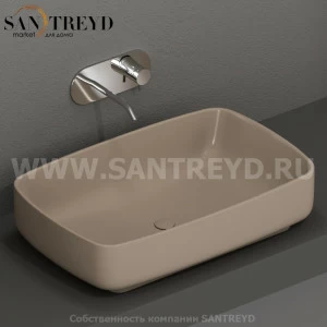 514181 Накладная раковина на столешницу  прямоугольная Kerasan Tribeca
