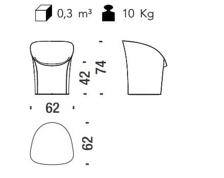Полиэтиленовое кресло с подлокотниками MOROSO ARCH-00146900 - Вид №6