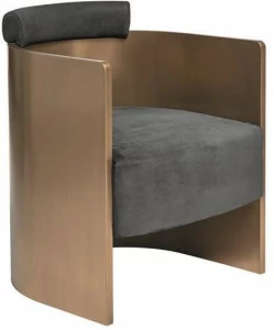 Shake Кресло в набуке с подлокотниками