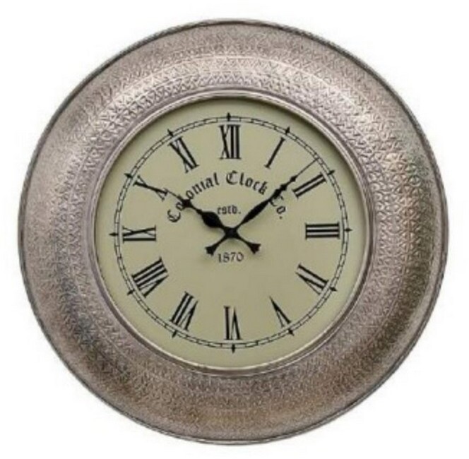 91037343 Настенные часы металлические с гравировкой 30см John Molly STLM-0452030 JOHN MOLLY