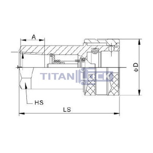 3/8in, БРС серия А, ISO 7241-A, розетка, нерж. сталь TL3AF-S TITAN LOCK  - Вид №1