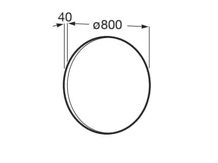 Круглое зеркало со встроенным настенным освещением Roca ARCH-00021131 - Вид №1