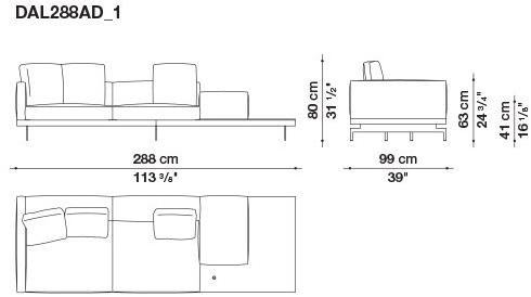 B&B Italia 3-х местный тканевый диван Dock sun-id-1376507 - Вид №39