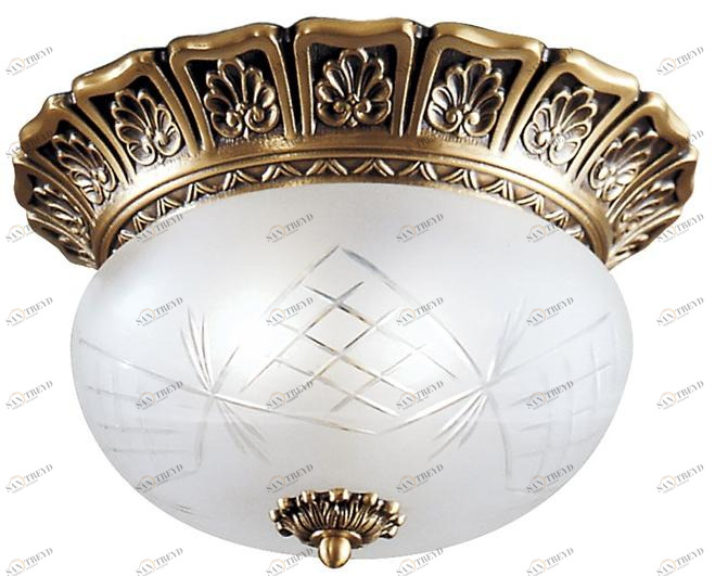 Possoni Illuminazione Потолочный светильник из сатинированной латуни со стеклом  204/25 