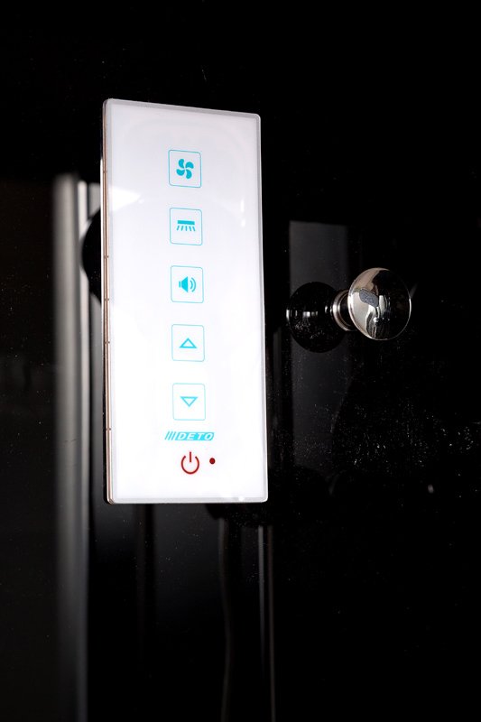 ЕМ1511 L с гм. и эл. Душевая кабина DETO Серия EM B10S+ эл. BLACK - Вид №6