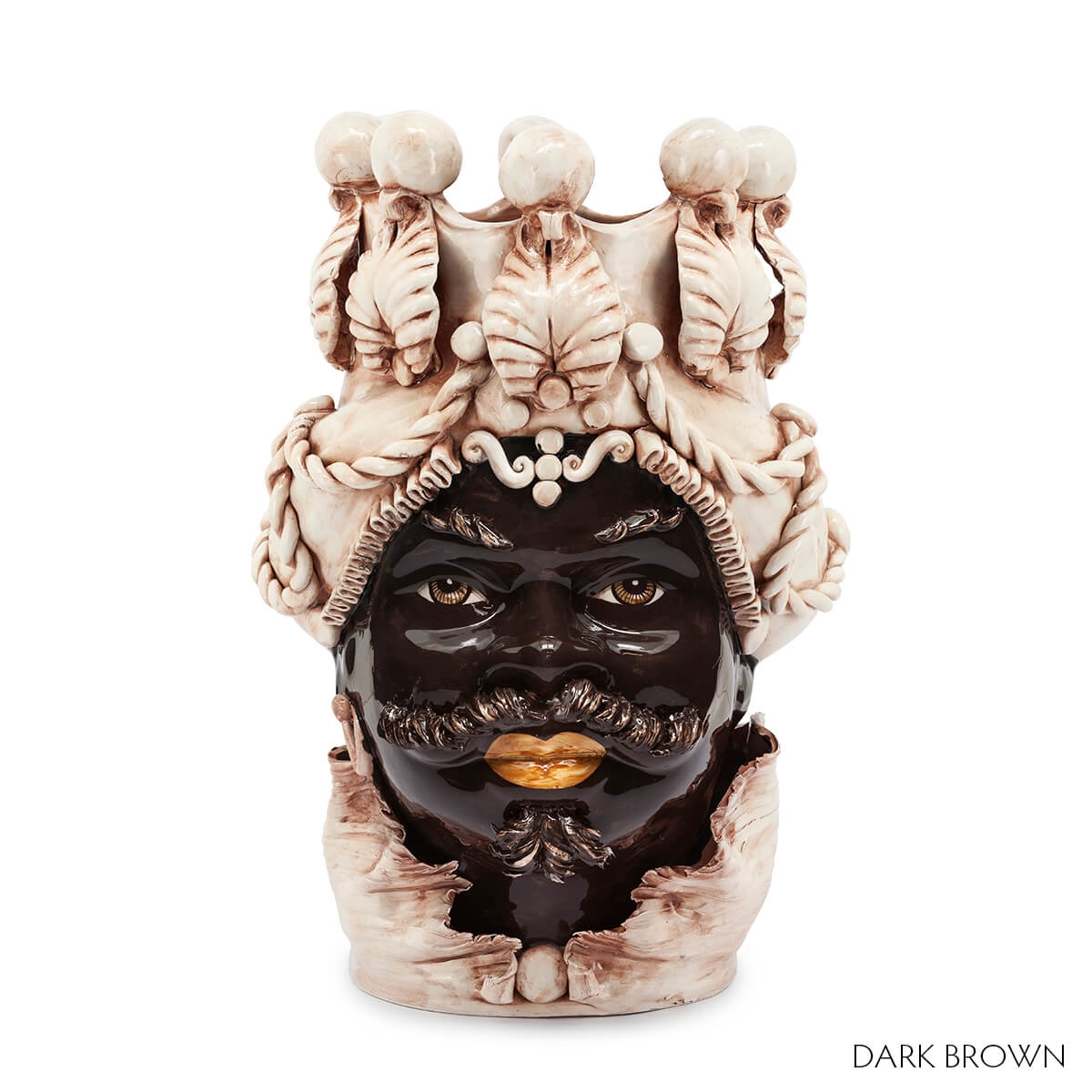 200655-10 ABHIKA ВАЗА МУЖСКАЯ МОРО БОЛЬШАЯ WHITE  - Вид №3