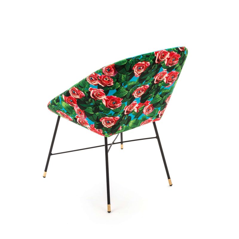 Стул мягкий с металлическими ножками 50х60 см зеленый Roses SELETTI  00-3883208 Зеленый;красный;черный  - Вид №2