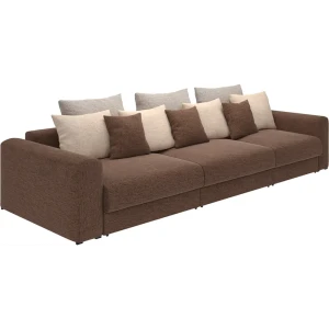 91953501 Диван Вектор Медисон 325x67x122 см шенилл цвет коричневый STLM-1392892