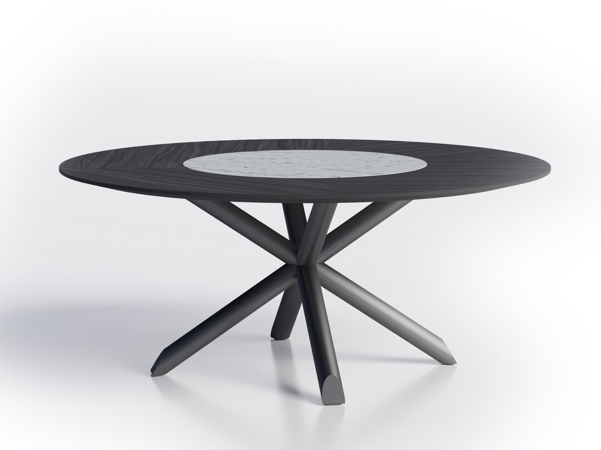 Круглый металлический стол с деревянной столешницей Cantori THOMAS ARCH-00143784