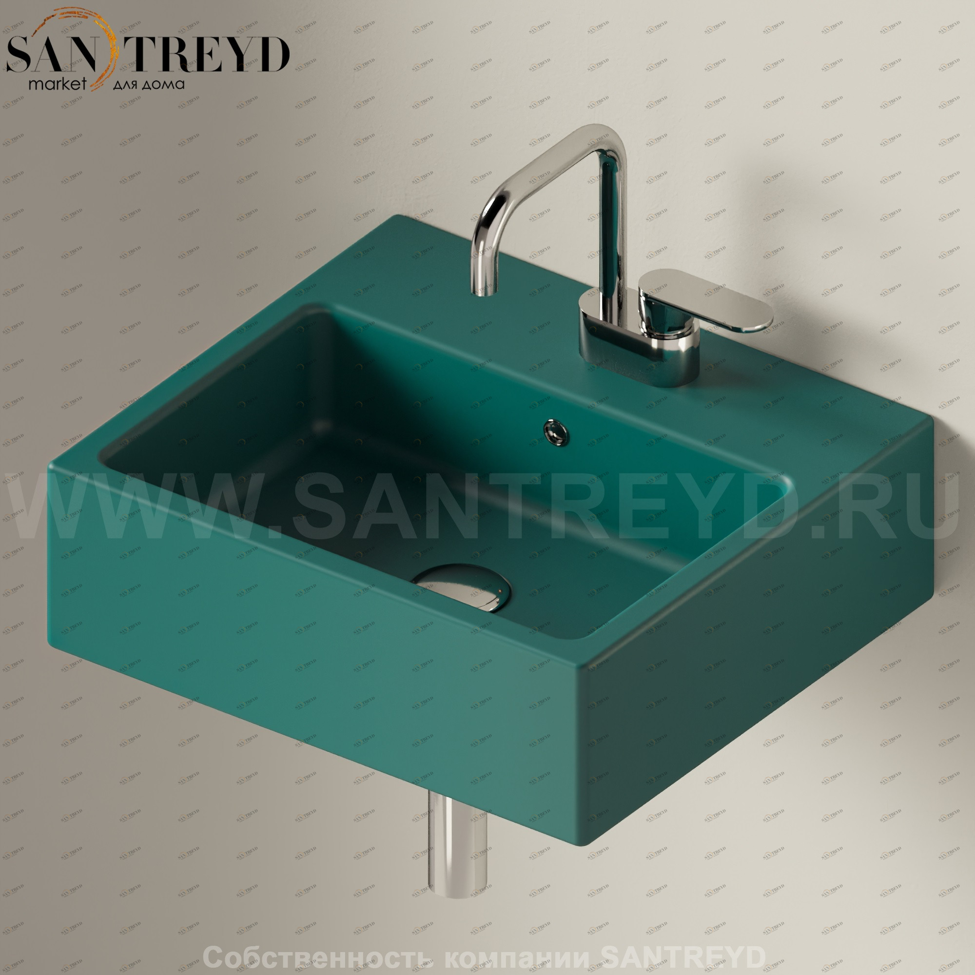 5058.5020 Подвесная раковина настенная прямоугольная Ceramica Flaminia Acquagrande