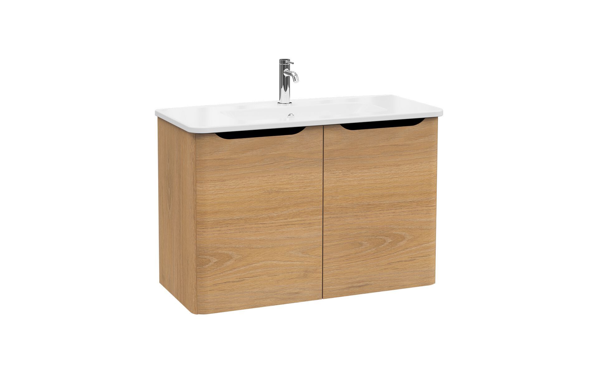 Подвесной шкаф для умывальника со встроенной раковиной VitrA Bathrooms Integra Round ARCH-00049453 - Вид №1