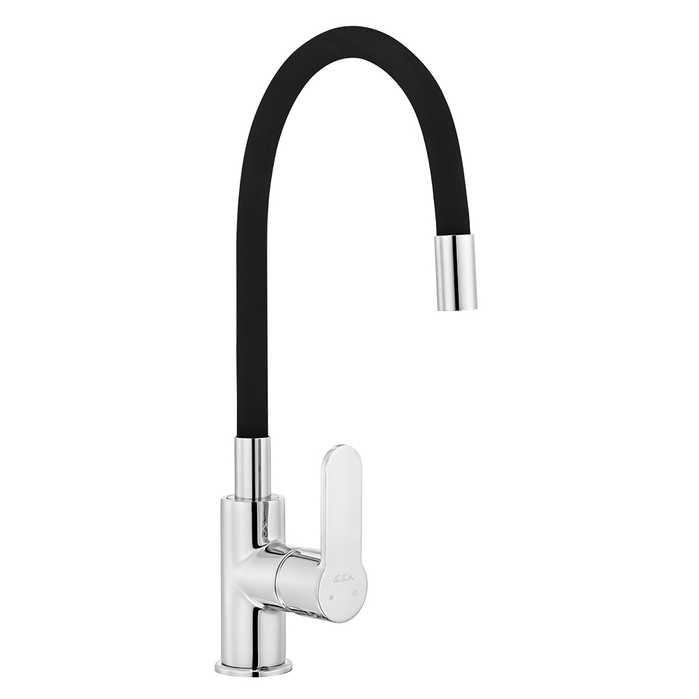 102118109  Смеситель для мойки Nita с гибким изливом - черный Eca  - Вид №1