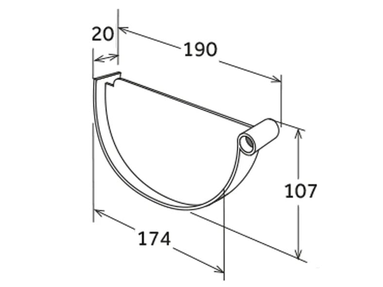 Соединительная головка с водосточной трубой 133 First Corporation First Plast ARCH-00139868 - Вид №2