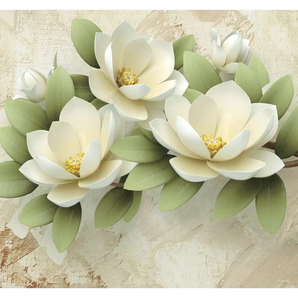 Фотообои «Веточка лотоса» 3D флизелиновые 300x270 см L12-959 FBRUSH 3D FLIZART STLM-2103703