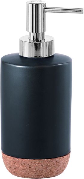 IL80(14) Gedy G-Ilary, настольный керамический дозатор, цвет хром - черная матовая керамика