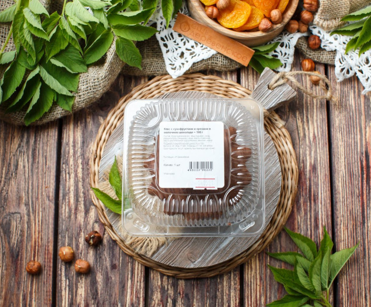 6378 Кекс с сухофруктами и орехами в молочном шоколаде Вкусляндия  - Вид №2